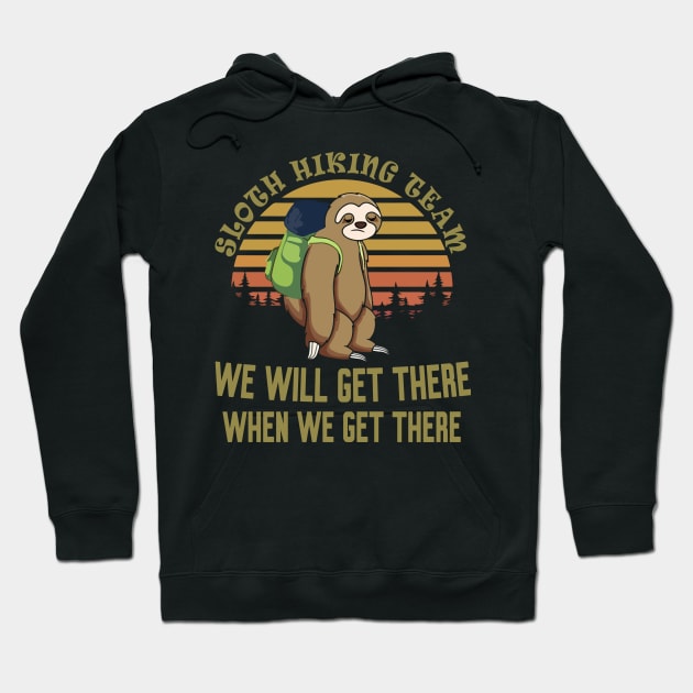 Sloth Hiking Team Hoodie by Work Memes